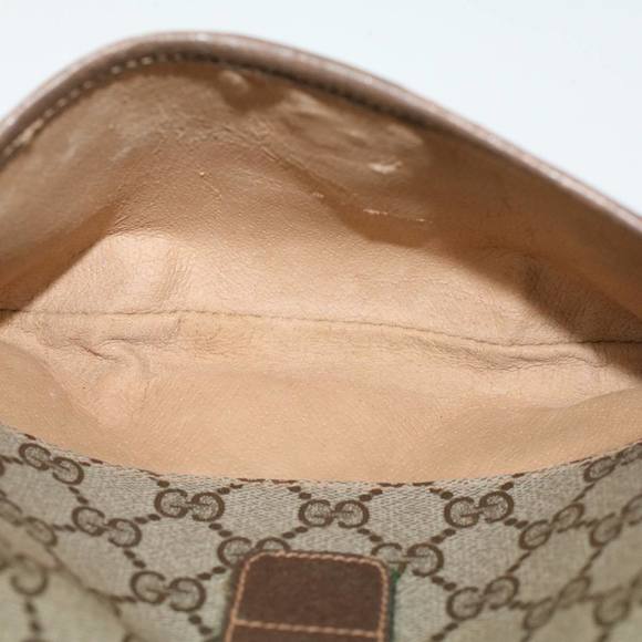 GUCCI GG Canvas Web Sherry Line Shoulder Bag Beige Green 39.02.032 Auth 48249 - Picture 8 of 16